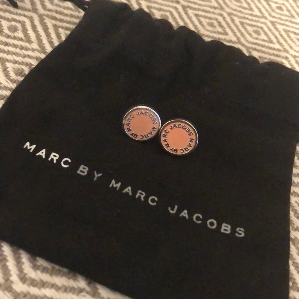 NWOT Marc Jacobs logo disc earrings